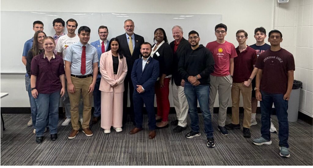 Esther Wells with members of the UMD Republican Club